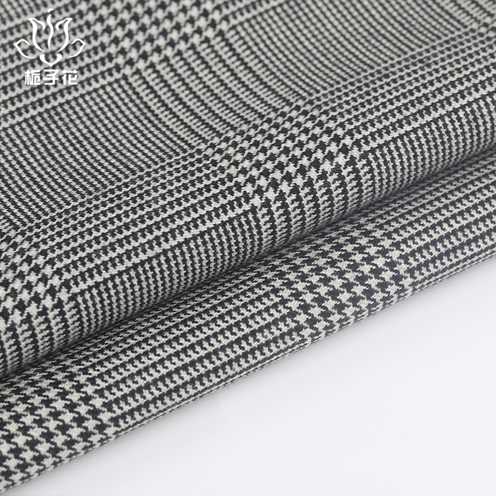 High quality 70%wool 30%polyester worsted plaid wool fabric