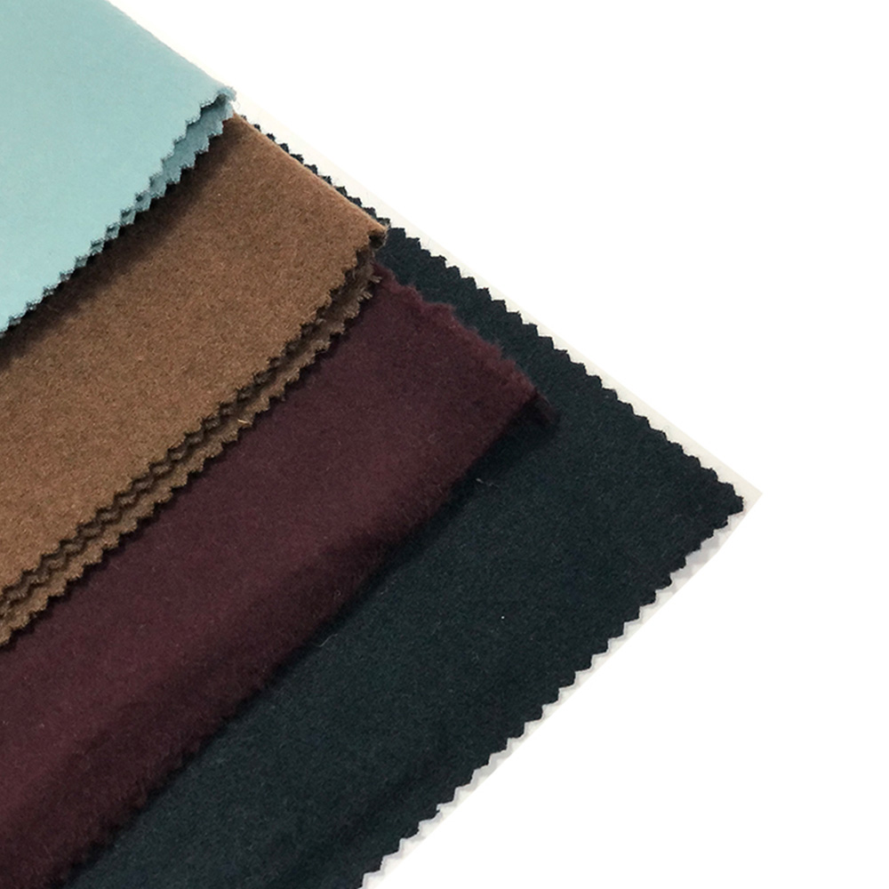 50 wool 50 polyester single sided smooth wool fabric for coats