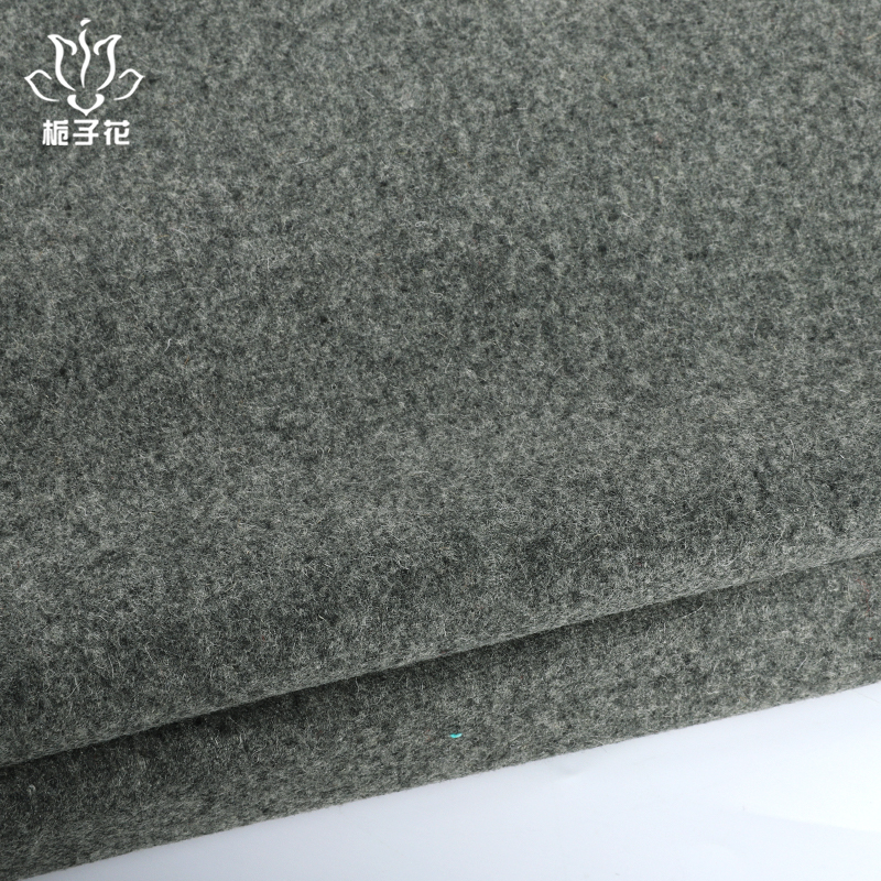 High Quality 260gsm 30% Wool 70%polyester Flannel Fabric Dark Grey